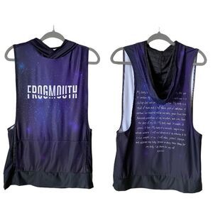 Frogmouth Space Black Purple Hoody  Size L